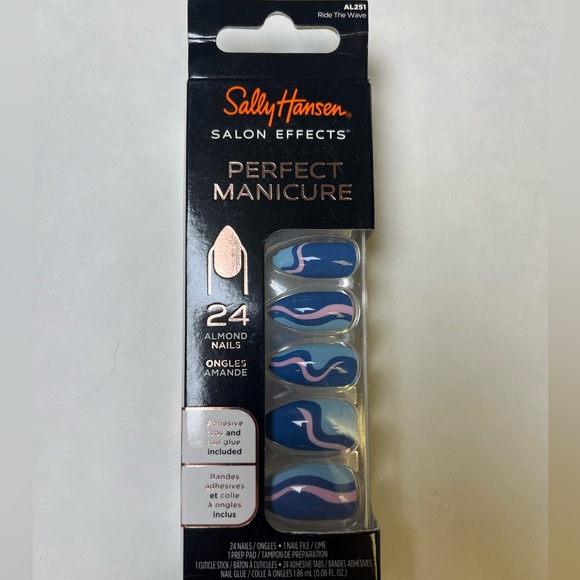 Sally Hansen Salon Effects Perfect Manicure Press on Nails - Ride The Wave - Picture 1 of 5